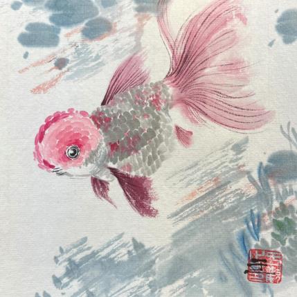 Painting Happy fish by Yu Huan Huan | Painting Figurative Ink, Watercolor Animals