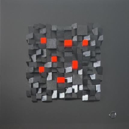 Painting Sky Line by Bauquel Véronique | Painting Abstract Acrylic, Gluing, Wood Minimalist