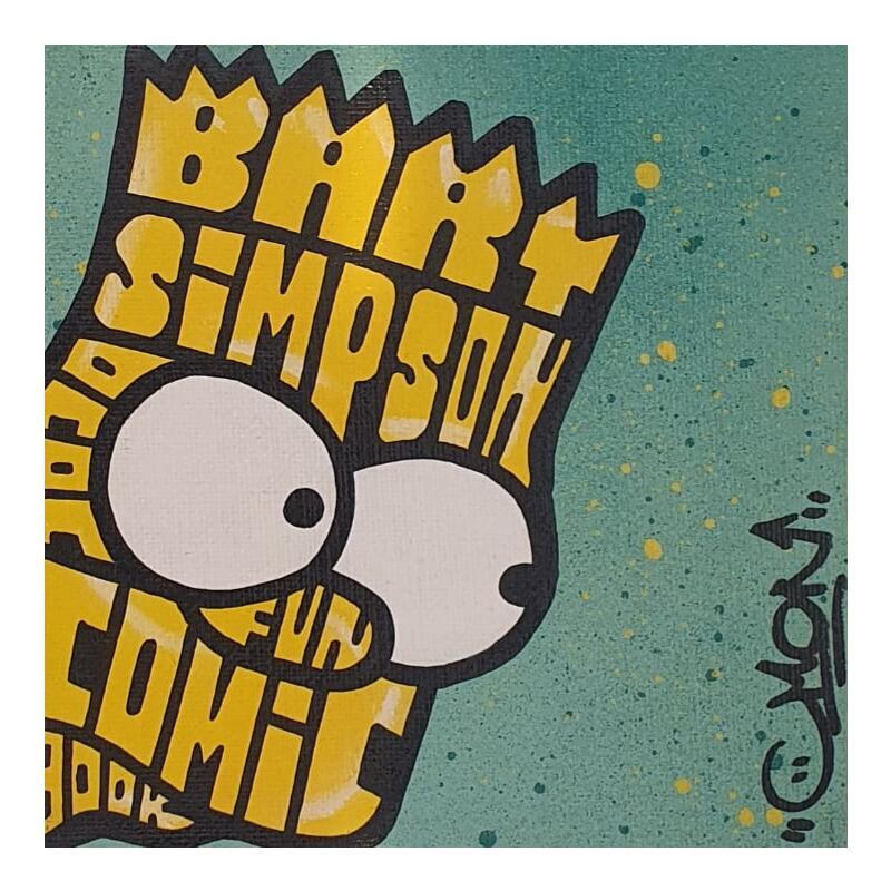 Painting Hey Bart by Cmon | Painting Pop-art Pop icons
