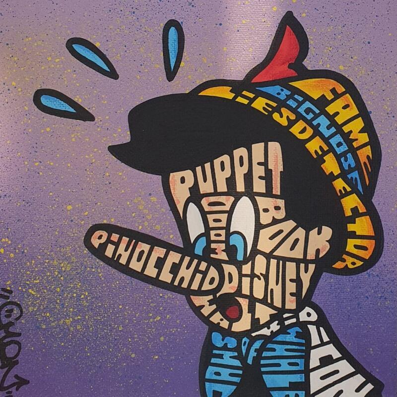 Painting Pinocchio face by Cmon | Painting Pop-art Pop icons