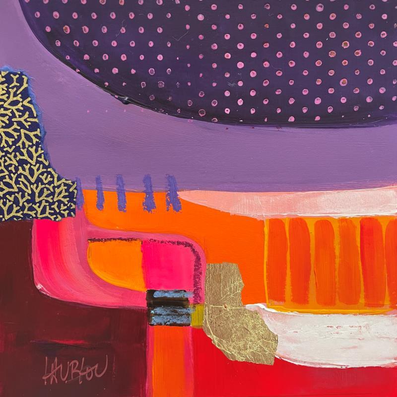 Painting Rythmes et sons 2 by Lau Blou | Painting Abstract Acrylic, Gluing, Gold leaf