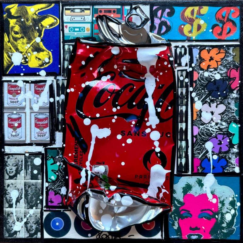 Painting POP COKE by Costa Sophie | Painting Pop-art Acrylic, Gluing, Upcycling Pop icons