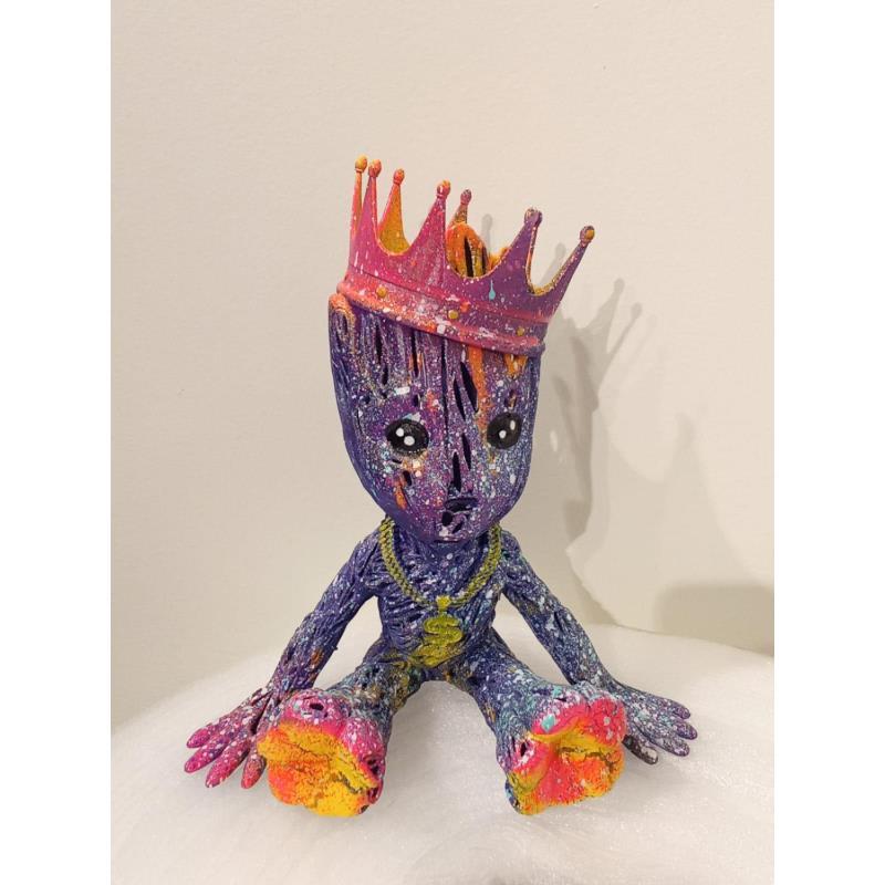 Sculpture MAGIC GROOT KING OF STREET by Mikhel Julien | Sculpture Pop-art Graffiti, Resin