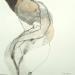 Painting DANS LE VENT D'AUTOMNE   by Pagny Corine | Painting Raw art Nude Ink