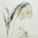 Painting SOUDAIN UNE OMBRE PASSE  by Pagny Corine | Painting Raw art Nature Nude Ink