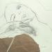 Painting une pierre pour oreiller j'accompagne les nuages  by Pagny Corine | Painting Raw art Nude Ink