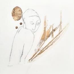 Gemälde Cette neige m'appartient von Pagny Corine | Gemälde Art brut Collage, Tinte Natur, Pop-Ikonen