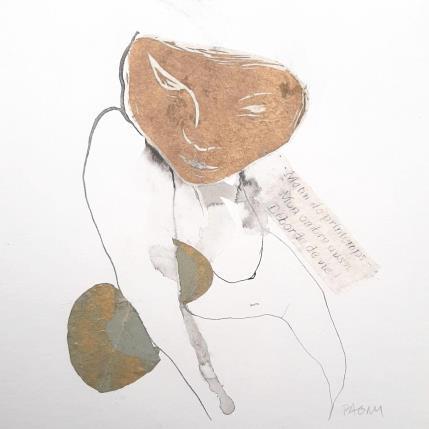 Painting Matin de printemps by Pagny Corine | Painting Raw art Gluing, Ink Nature, Nude, Pop icons