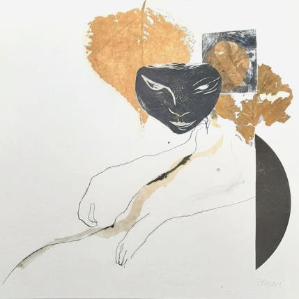 Painting Si l'on avance by Pagny Corine | Painting Raw art Gluing, Ink Nature, Nude