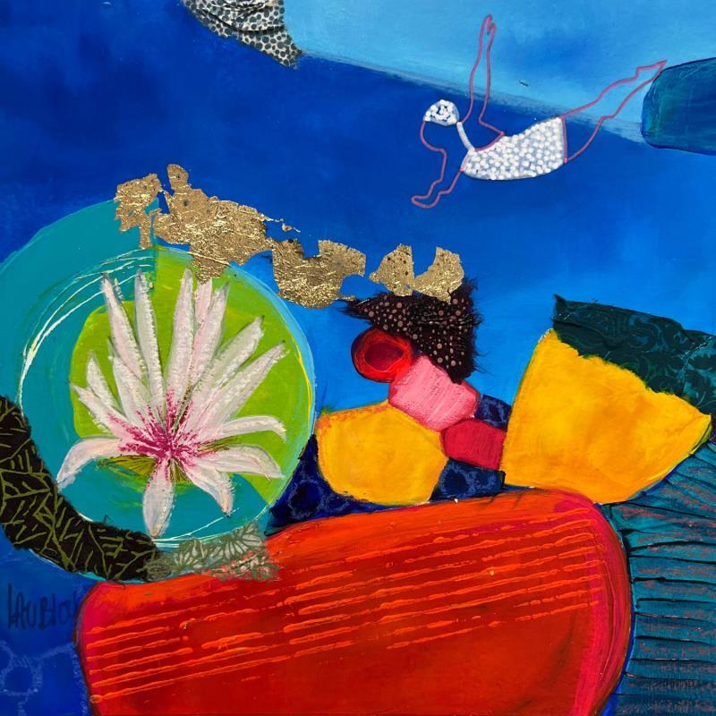 Painting Medaillon de l'agave by Lau Blou | Painting Abstract Acrylic, Gluing Pop icons