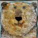 Painting White Bear by Maury Hervé | Painting Raw art Animals Ink Sand