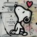 Painting F1 Snoopy coeur by Marie G.  | Painting Pop-art Pop icons Wood Acrylic Gluing