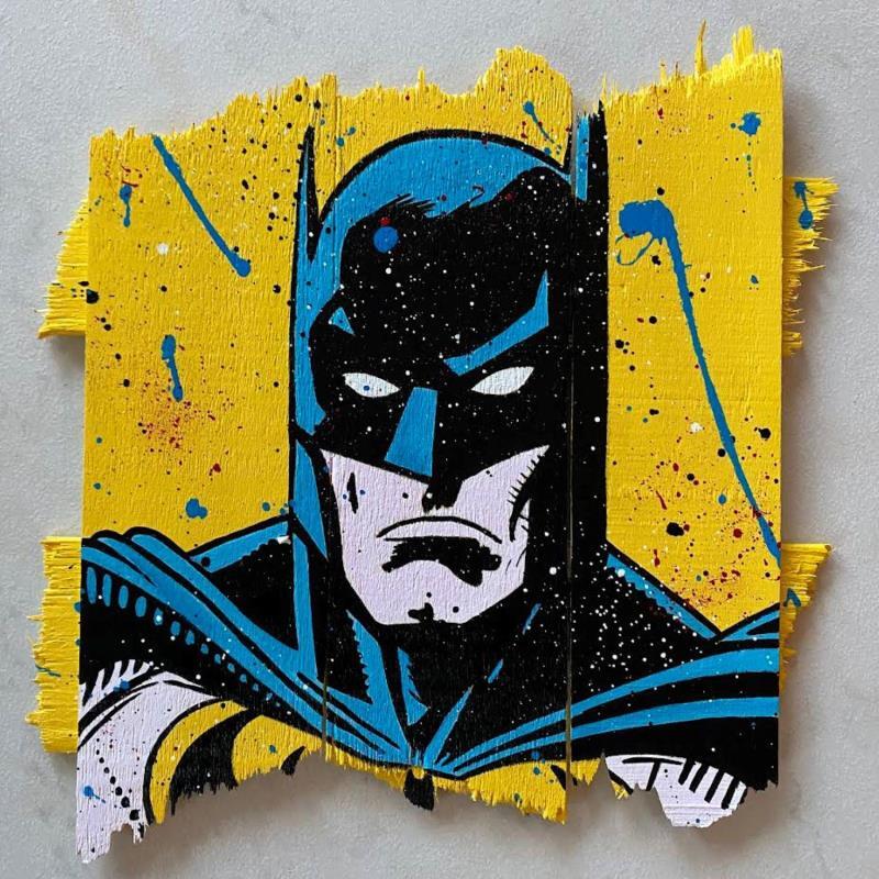 Peinture F3  Batman par Marie G.  | Tableau Pop-art Acrylique, Bois Icones Pop