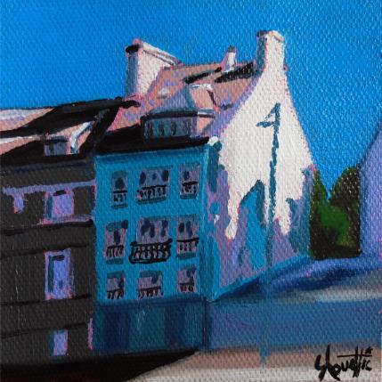 Painting View of Anatole, Avenue Lorient by Coueffic Sébastien | Painting Figurative Oil Architecture, Life style