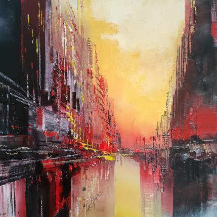 Painting Les reflets du soir by Levesque Emmanuelle | Painting  Oil