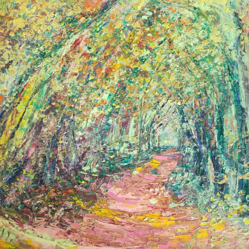 Painting Le soleil dans les arbres by Levesque Emmanuelle | Painting