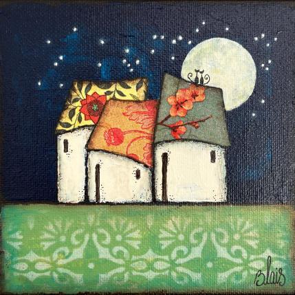Gemälde Rêverie von Blais Delphine | Gemälde Figurativ Acryl, Collage