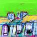 Painting Boreal by Anicet Olivier | Painting Figurative Urban Architecture Acrylic Pastel