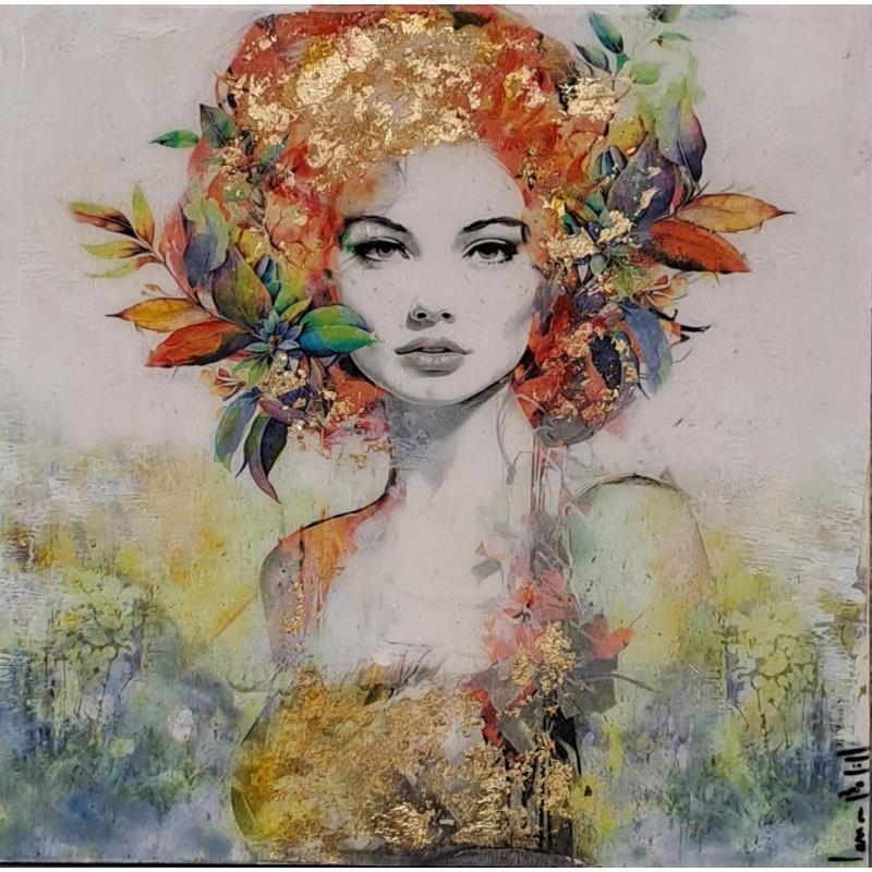 Painting La Paqui by Bofill Laura | Painting Figurative Portrait Acrylic Resin