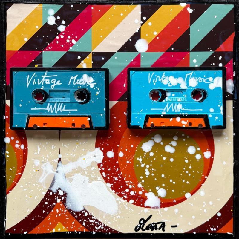 Painting Vintage Music by Costa Sophie | Painting Pop-art Acrylic, Gluing, Upcycling