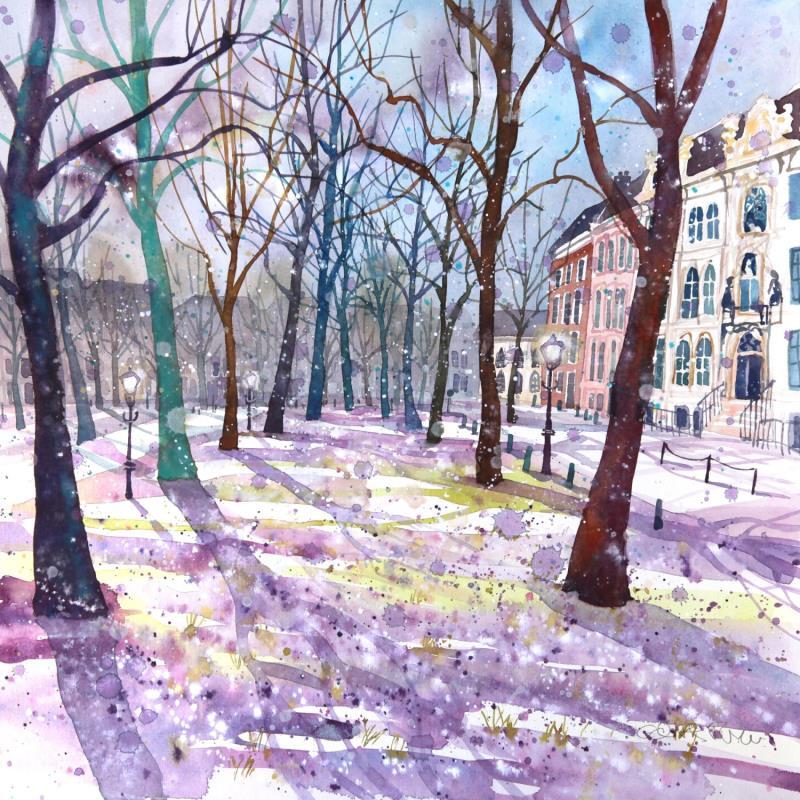 Painting NO.  2534  THE HAGUE LANGE VOORHOUT SPRING by Thurnherr Edith | Painting Subject matter Watercolor Urban