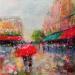 Painting Saturday in Paris by Solveiga | Painting Acrylic