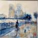 Painting Sunday in Paris by Solveiga | Painting Acrylic