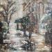 Painting WInter in Paris by Solveiga | Painting Acrylic