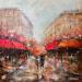 Peinture Fall in Paris par Solveiga | Tableau Acrylique