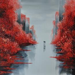 Painting L'éclat de réalité by Galloro Maurizio | Painting Figurative Oil Urban