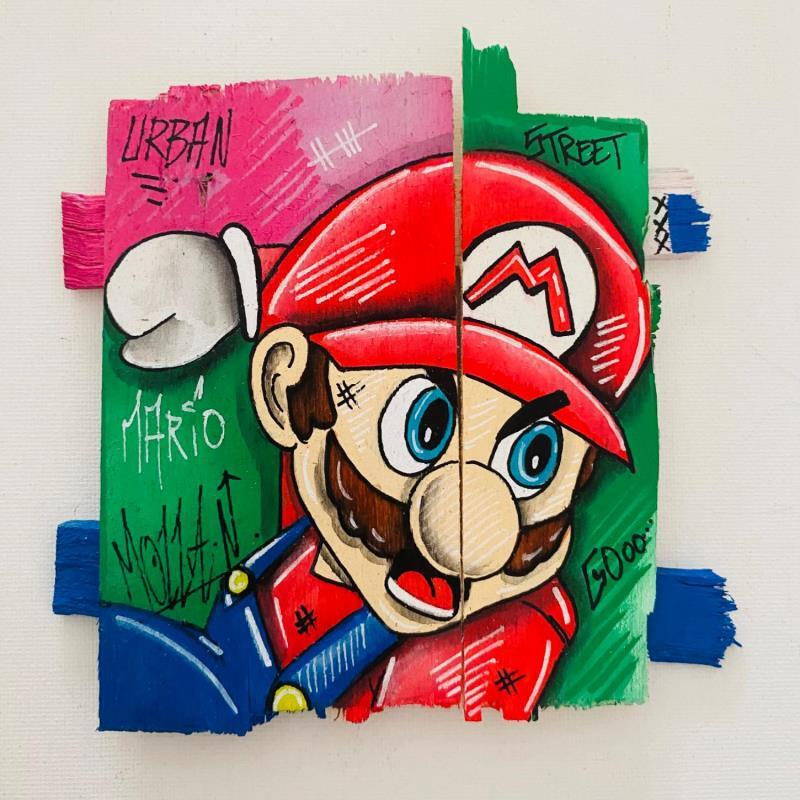 Peinture MARIO  par Molla Nathalie  | Tableau Pop-art Acrylique, Bois, Posca Icones Pop