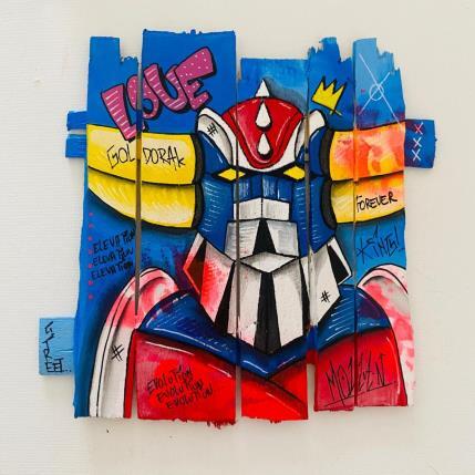 Painting KING by Molla Nathalie  | Painting Pop-art Acrylic, Posca, Wood Pop icons