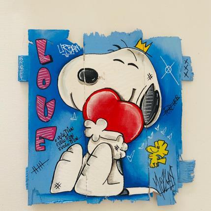 Painting LOVE  by Molla Nathalie  | Painting Pop-art Acrylic, Posca, Wood Pop icons