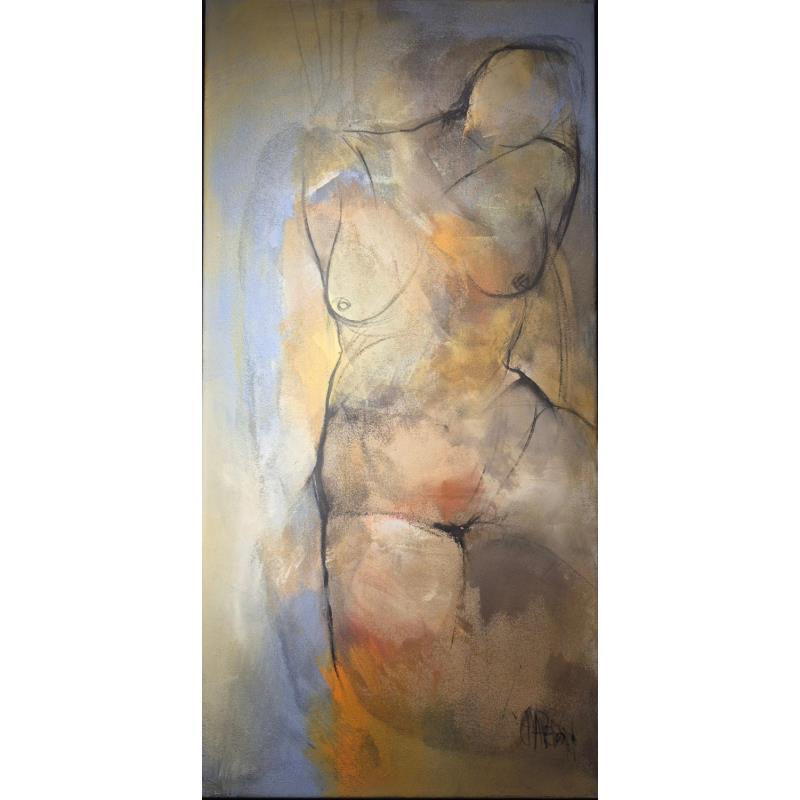 Painting Automne 1 by Chaperon Martine | Painting Figurative Acrylic Nude