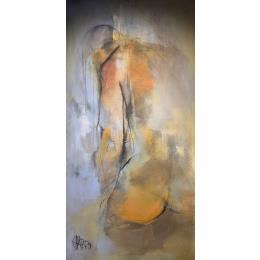 Painting POur ceux qui ont encore peur du noir by Chaperon Martine | Painting Figurative Acrylic Nude
