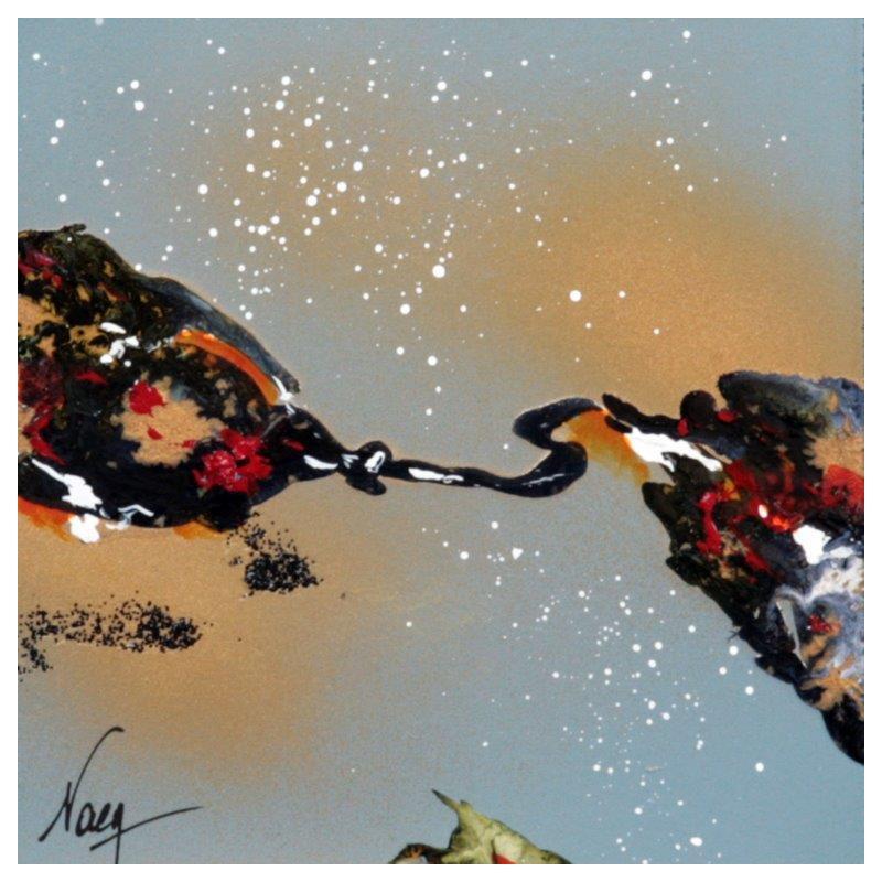 Peinture C2491 par Naen | Tableau Abstrait Acrylique Encre