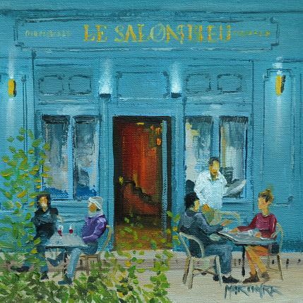 Painting LE SALON BLEU by Rodriguez Rio Martin | Painting Figurative Oil Pop icons, Urban