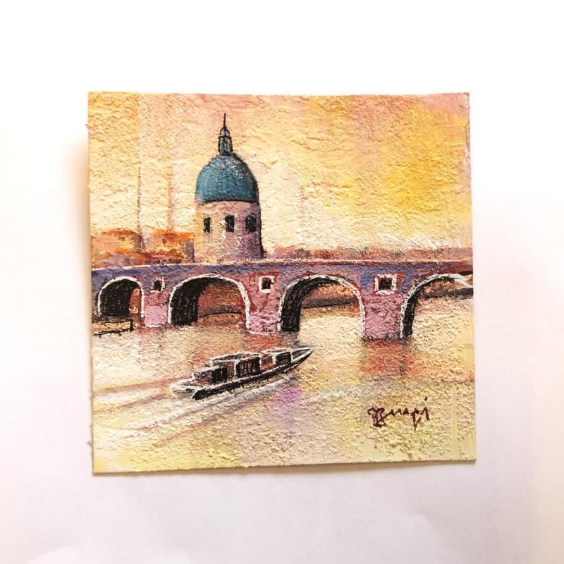 Gemälde AR2 TOULOUSE, LE DÔME  von Burgi Roger | Gemälde Figurativ Urban Marine Acryl