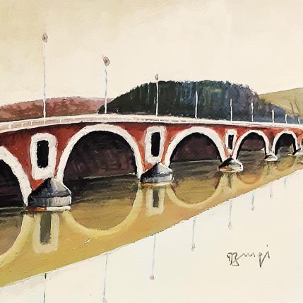 Gemälde AR6 LE GRAND PONT  von Burgi Roger | Gemälde Figurativ Acryl Landschaften, Marine, Pop-Ikonen