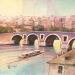 Painting AR11 TOULOUSE,  LA PENICHE by Burgi Roger | Painting Figurative Landscapes Urban Marine Acrylic