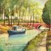 Painting AR12 PENICHE CANAL DU MIDI by Burgi Roger | Painting Figurative Landscapes Marine Nature Acrylic