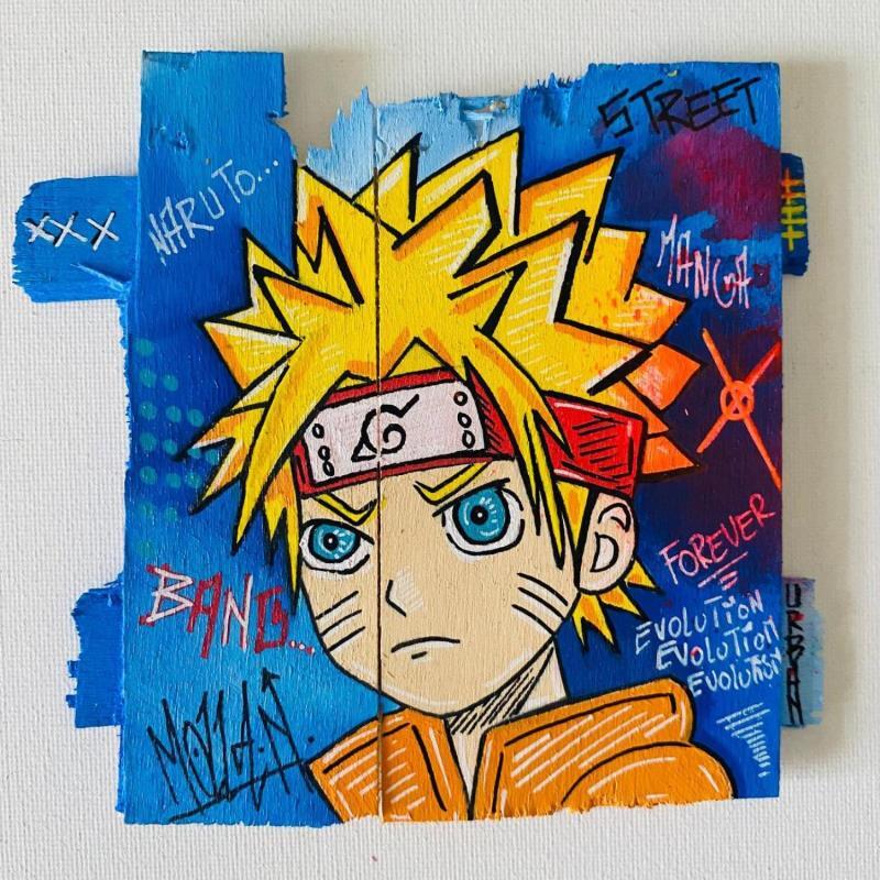 Painting NARUTO by Molla Nathalie  | Painting Pop-art Acrylic, Posca, Wood Pop icons