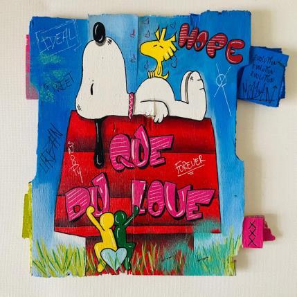 Painting F3 No Name 10036-20737-20250108-21 AMOUR  by Molla Nathalie  | Painting Pop-art Acrylic, Posca, Wood Pop icons