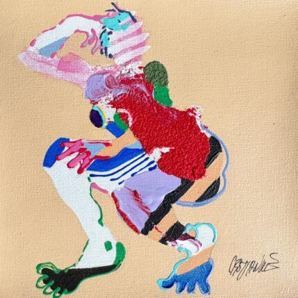 Painting  Oeil de perdrix attentif  by Cressanne | Painting Figurative Acrylic, Ink, Pastel, Sand Nude