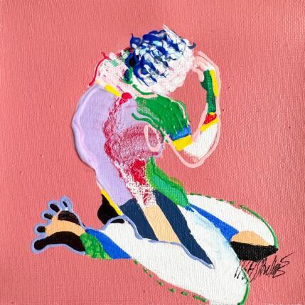 Painting  Petit escargot  by Cressanne | Painting Figurative Acrylic, Ink, Sand Nude