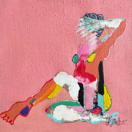 Painting  Le loup - by Cressanne | Painting Figurative Acrylic, Ink, Sand Nude, Pop icons