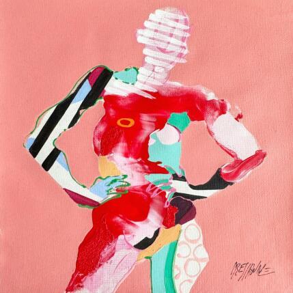 Painting  L'ho^tesse  by Cressanne | Painting Figurative Acrylic, Ink, Sand Nude, Pop icons