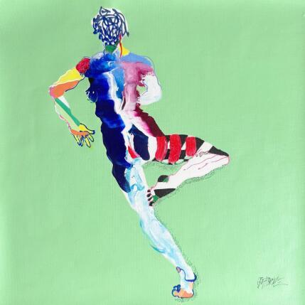 Painting  La dro^le de valse  by Cressanne | Painting Figurative Acrylic, Ink, Pastel, Sand Nude