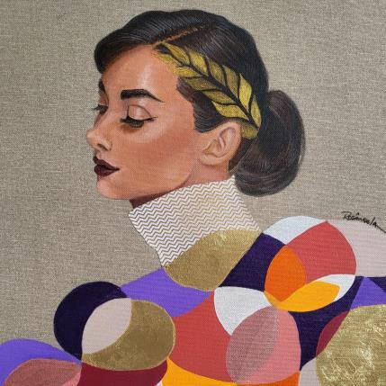 Painting Audrey by Rosângela | Painting Figurative Acrylic Portrait
