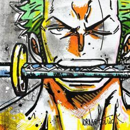 Painting Zoro, One Piece by Cornée Patrick | Painting Pop-art Graffiti, Oil Child, Cinema, Pop icons